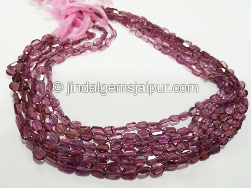 Rhododlite Garnet Flat Faceted Nugget Beads